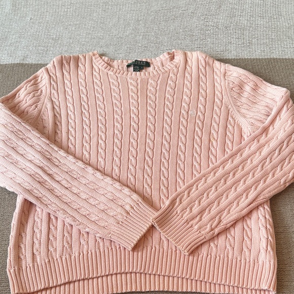 Ralph Lauren Sweaters - Ralph Lauren Peachy Pink Cable Knit Sweater